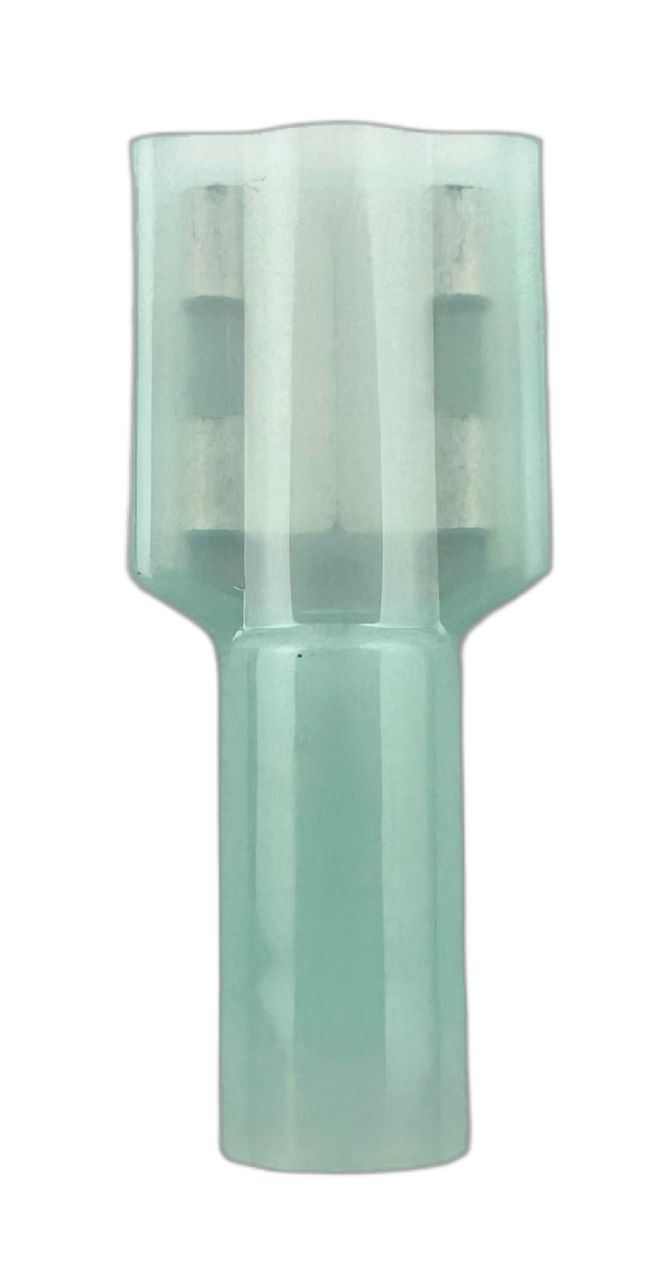 Fully Insulated Quick-Disconnect Terminals, Female, for 16-14 AWG, 0.250" Wide x 0.032" Thick straight view