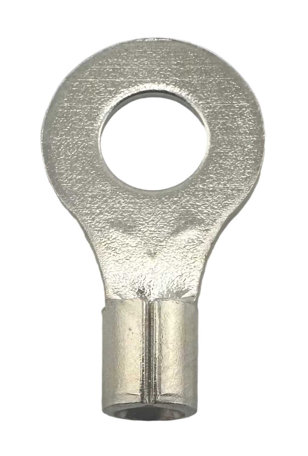 High Temperature Ring Terminals, for 12-10 AWG and 1/4" screw straight view
