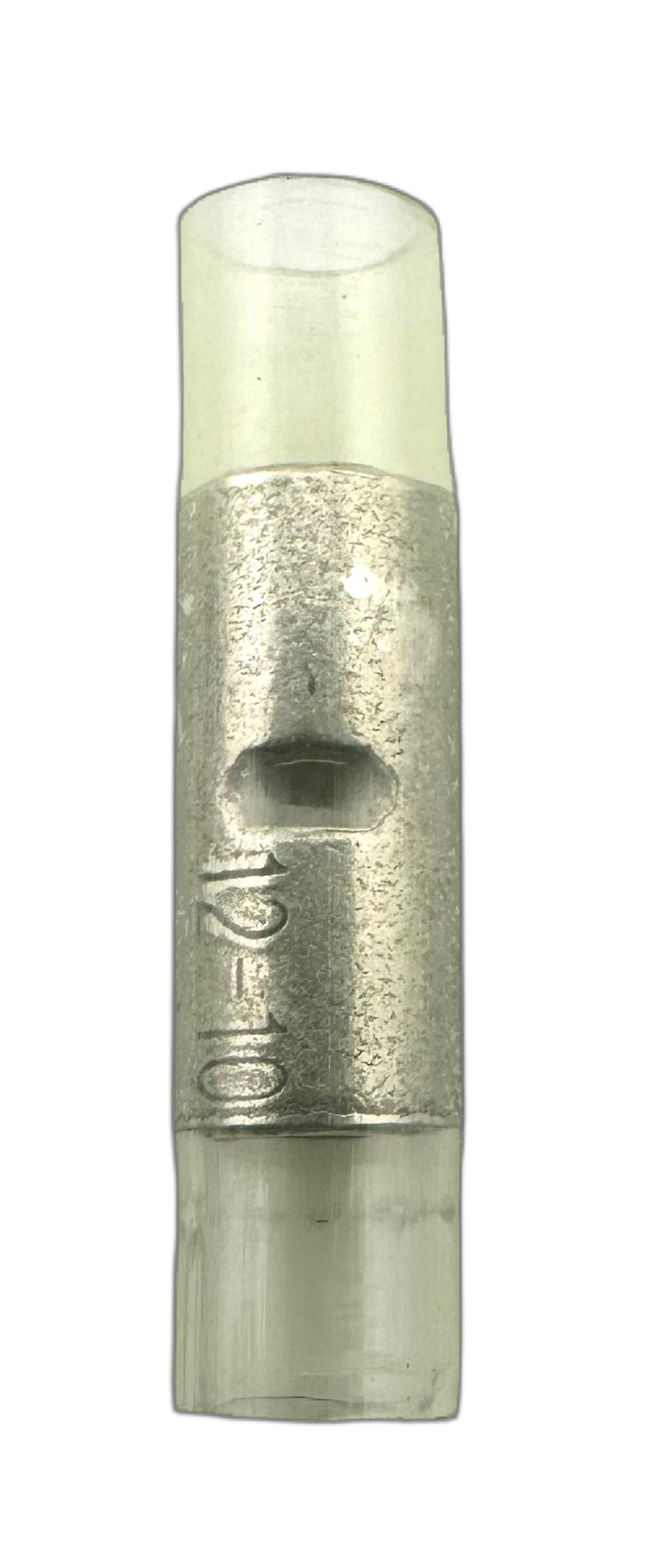 Insulated Crimp-On Butt Splices, for 12-10 AWG, nylon insulation straight view