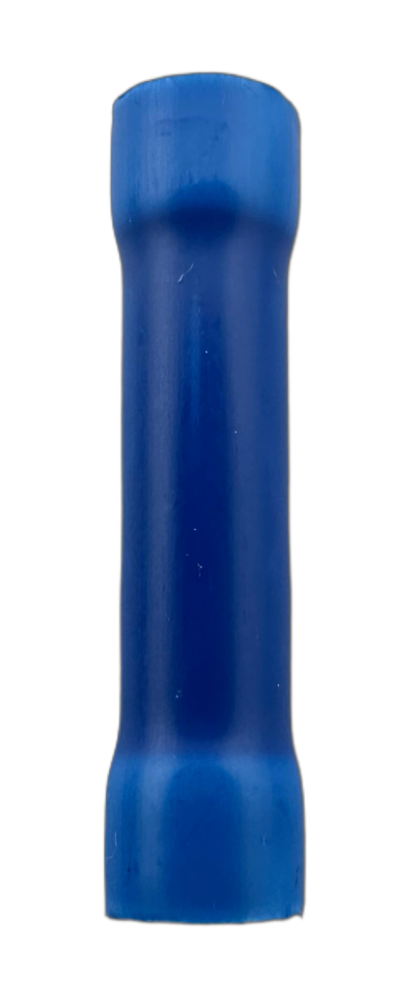 Insulated Crimp-On Butt Splices, for 16-14 AWG, vinyl insulation straight view