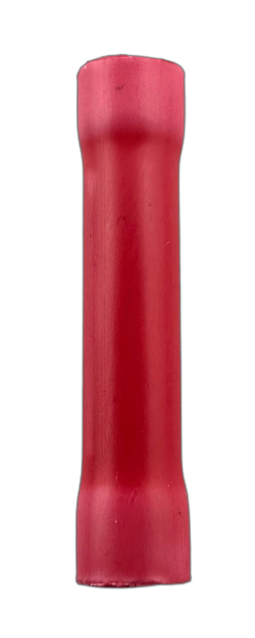 Insulated Crimp-On Butt Splices, for 22-18 AWG, vinyl insulation straight view