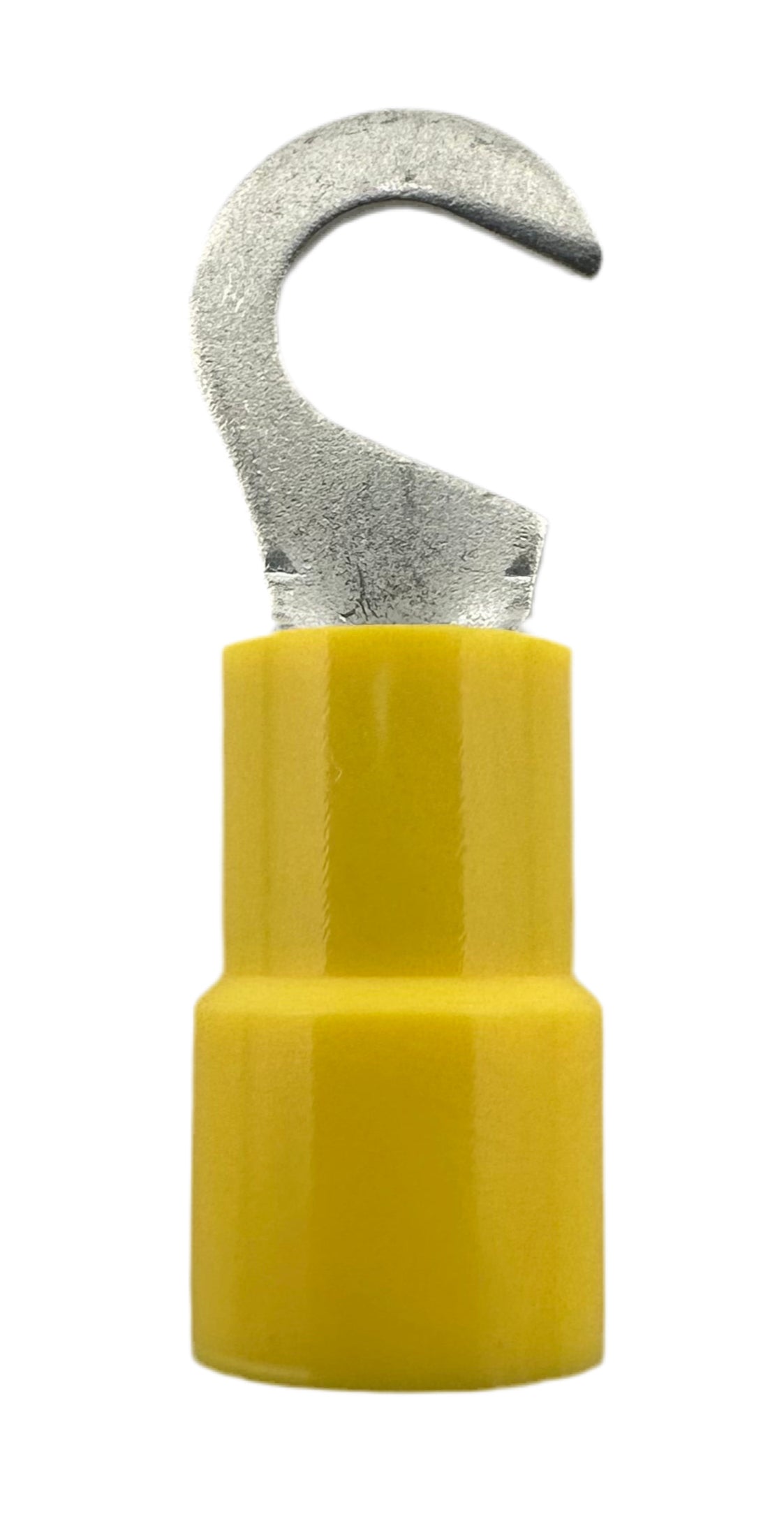 Insulated Hook Terminals, for 12-10 AWG and #10 screw, vinyl insulation straight view