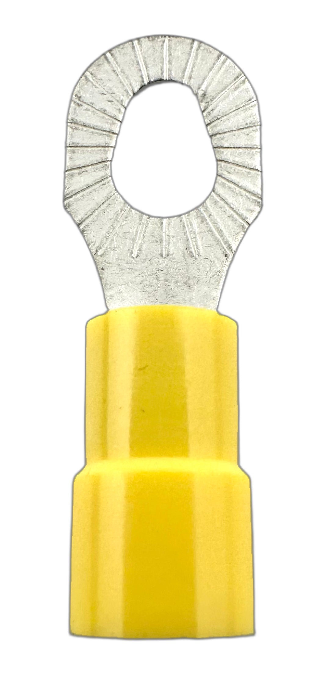 Insulated Multi-Stud Ring Terminals, for 12-10 AWG and #6, #8, #10 screws, vinyl insulation straight view