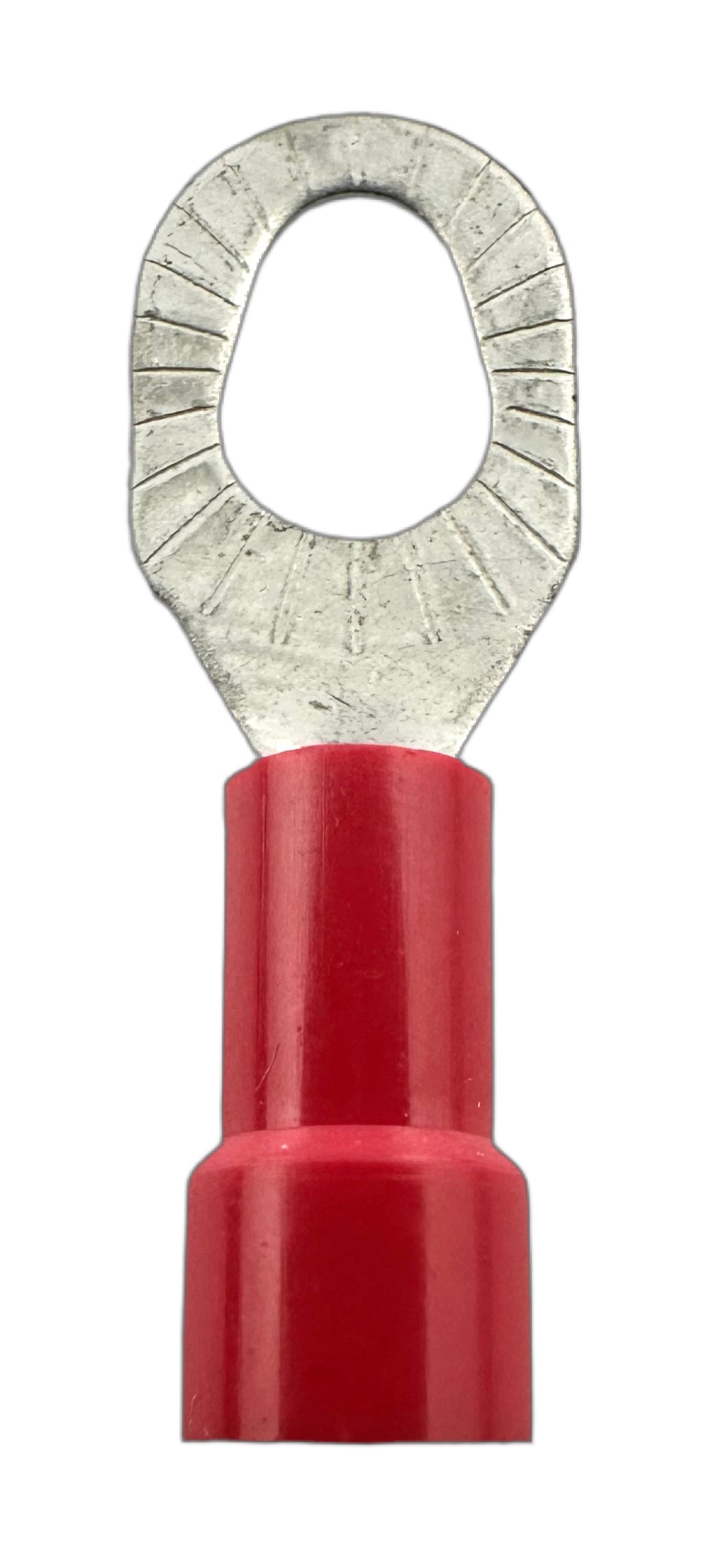 Insulated Multi-Stud Ring Terminals, for 22-18 AWG and #6, #8, #10 screws, vinyl insulation straight view