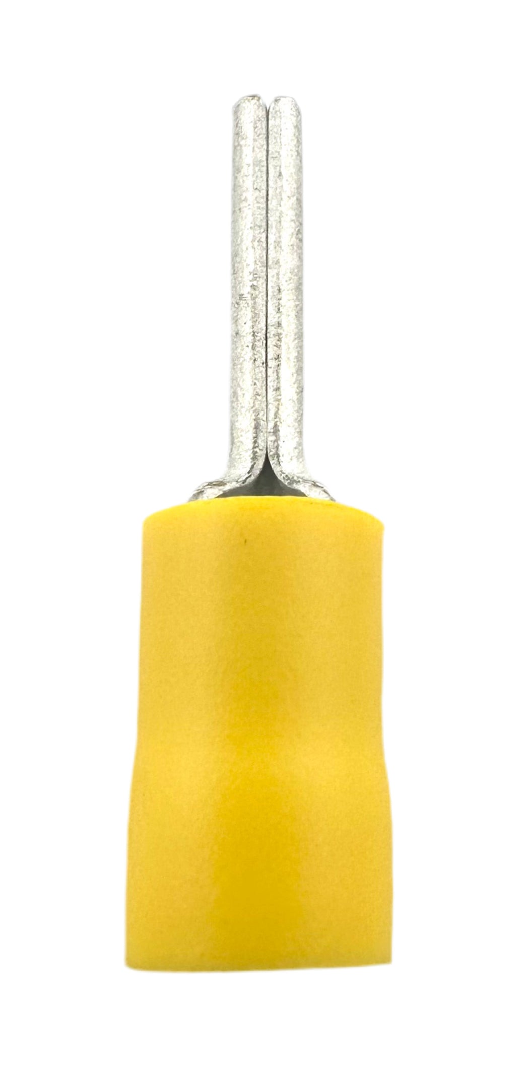 Insulated Pin Terminals, for 12-10 AWG, vinyl insulation straight view