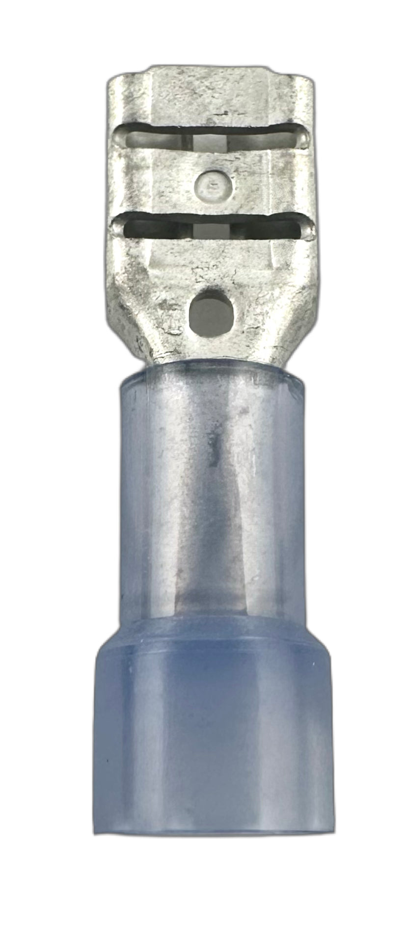 Insulated Quick-Disconnect Terminals, Female, for 16-14 AWG, 0.187" Wide x 0.020" Thick straight view