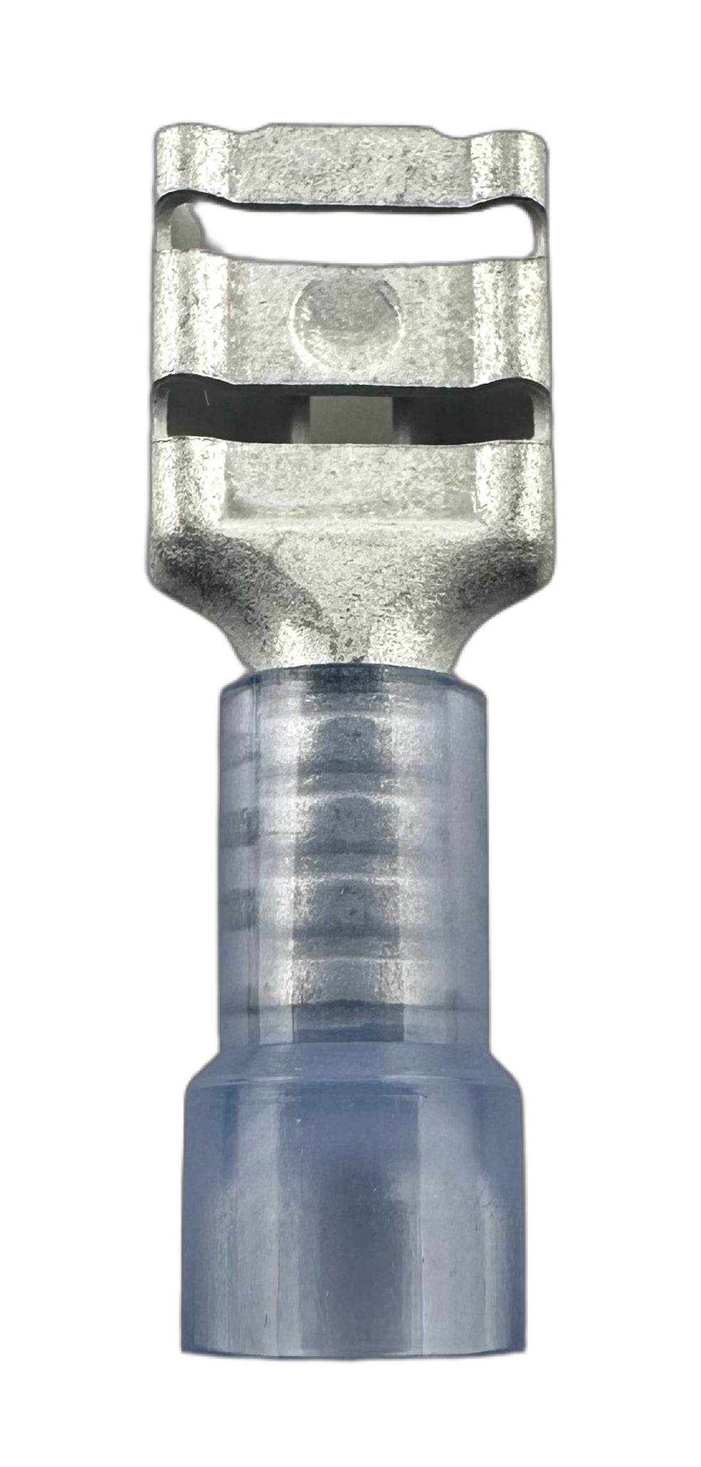 Insulated Quick-Disconnect Terminals, Female, for 16-14 AWG, 0.250" Wide x 0.032" Thick straight view