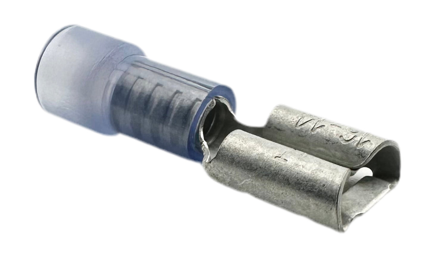 Insulated Quick-Disconnect Terminals, Female, for 16-14 AWG, 0.250" Wide x 0.032" Thick