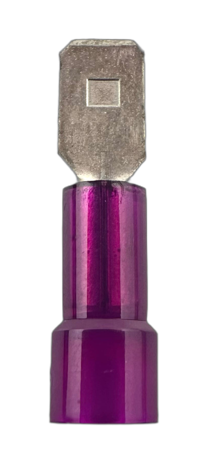 Insulated Quick-Disconnect Terminals, Male, for 22-18 AWG, 0.187" Wide x 0.020" Thick straight view