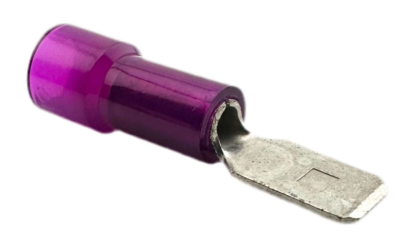 Insulated Quick-Disconnect Terminals, Male, for 22-18 AWG, 0.187" Wide x 0.020" Thick