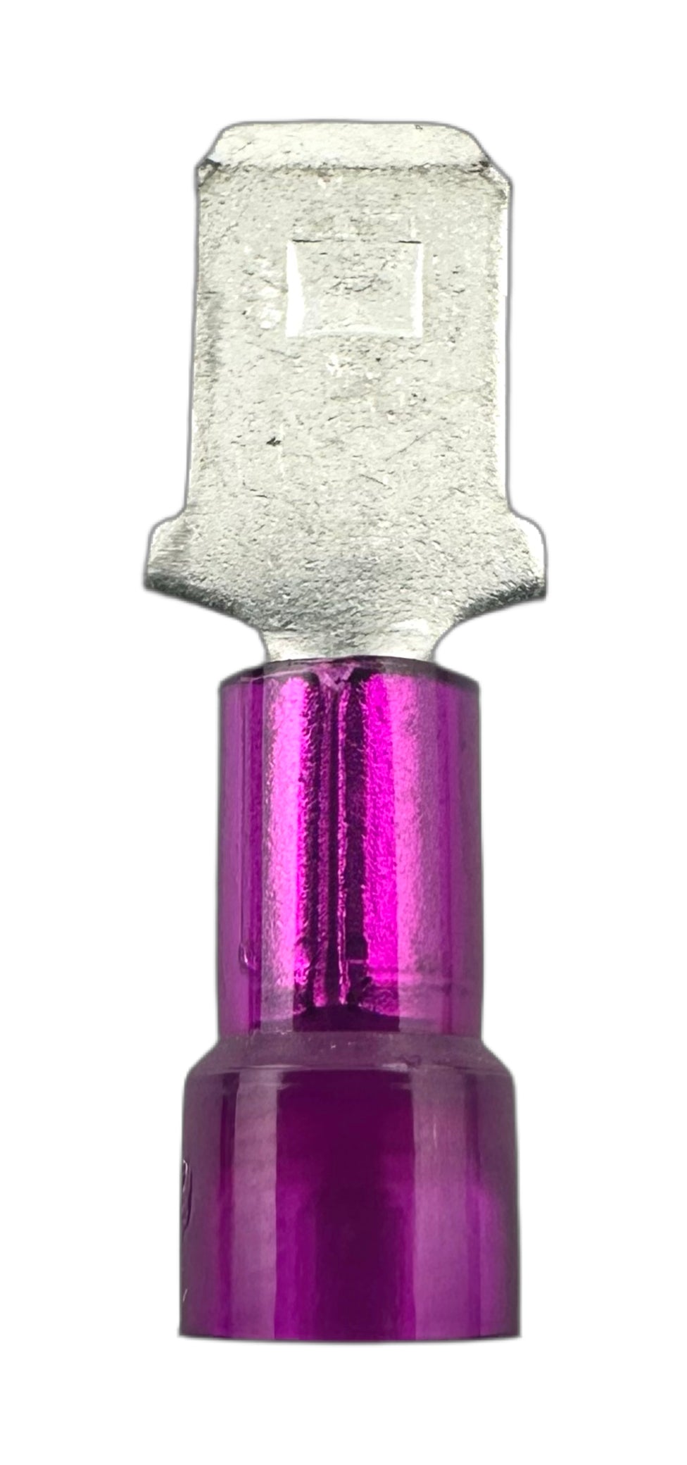 Insulated Quick-Disconnect Terminals, Male, for 22-18 AWG, 0.250" Wide x 0.032" Thick straight view