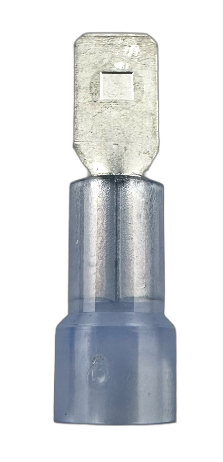 Insulated Quick-Disconnect Terminals, Male, for 16-14 AWG, 0.187" Wide x 0.020" Thick straight view