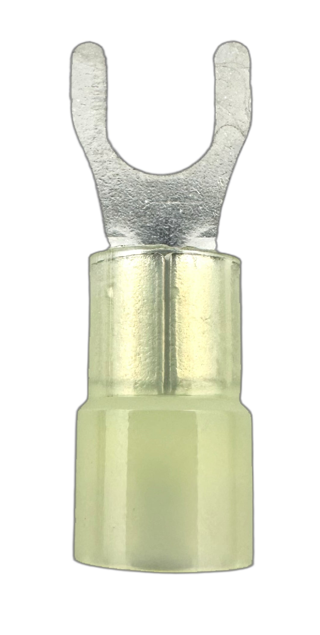 Insulated Spade Terminals, for 12-10 AWG and #10 screw straight view