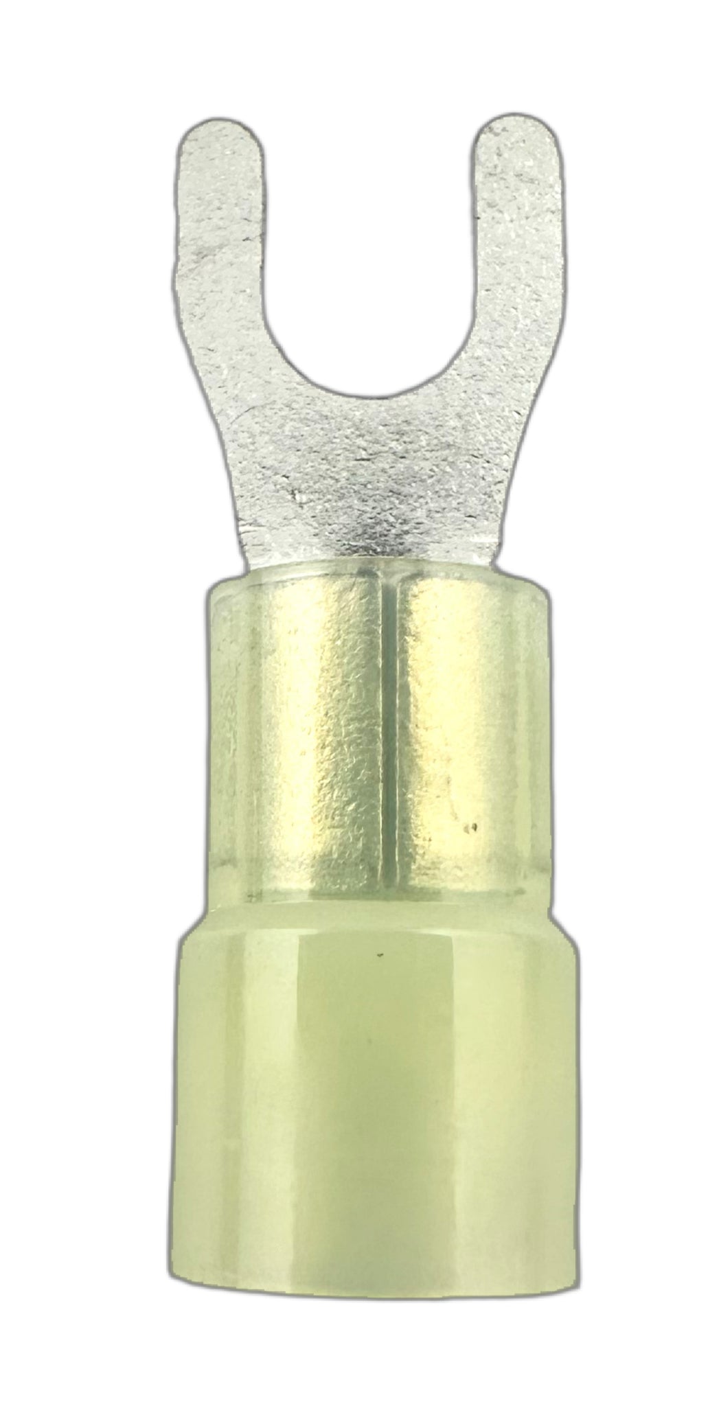 Insulated Spade Terminals, for 12-10 AWG and #8 screw straight view