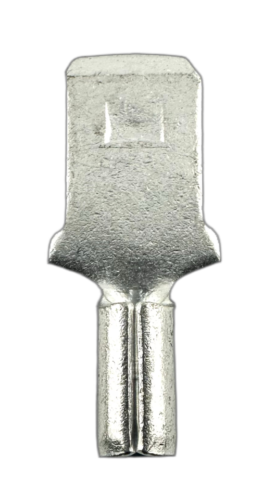 Noninsulated Quick-Disconnect Terminals, Male, for 22-18 AWG, 0.250" wide x 0.032" thick straight view