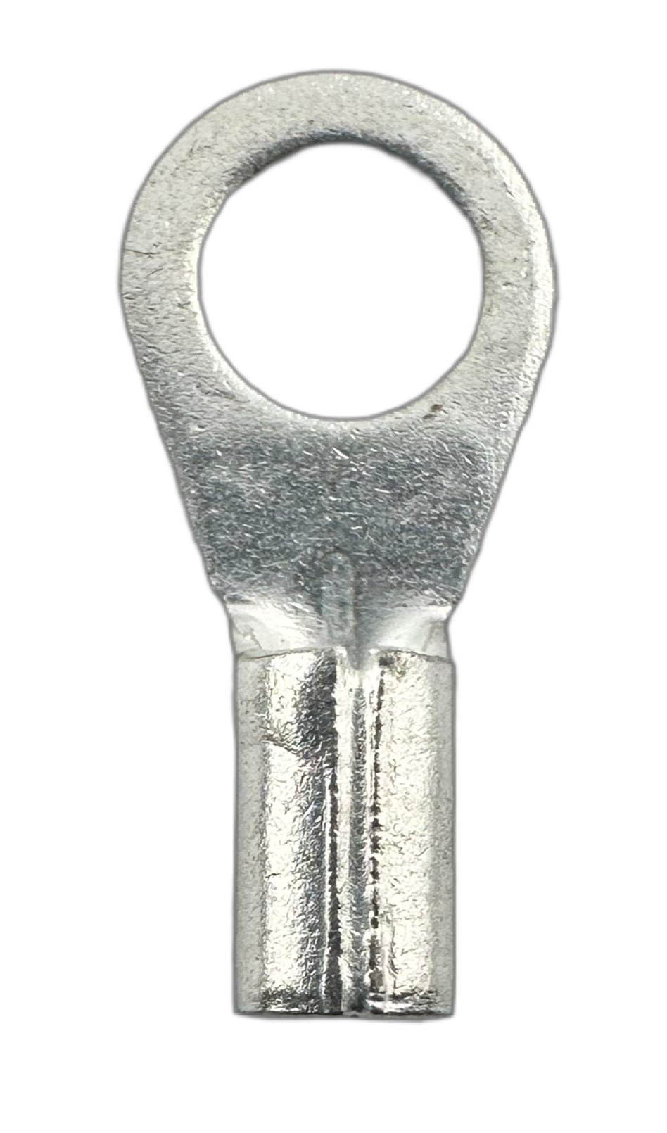 Noninsulated Ring Terminals, for 16-14 AWG and #10 screw straight view