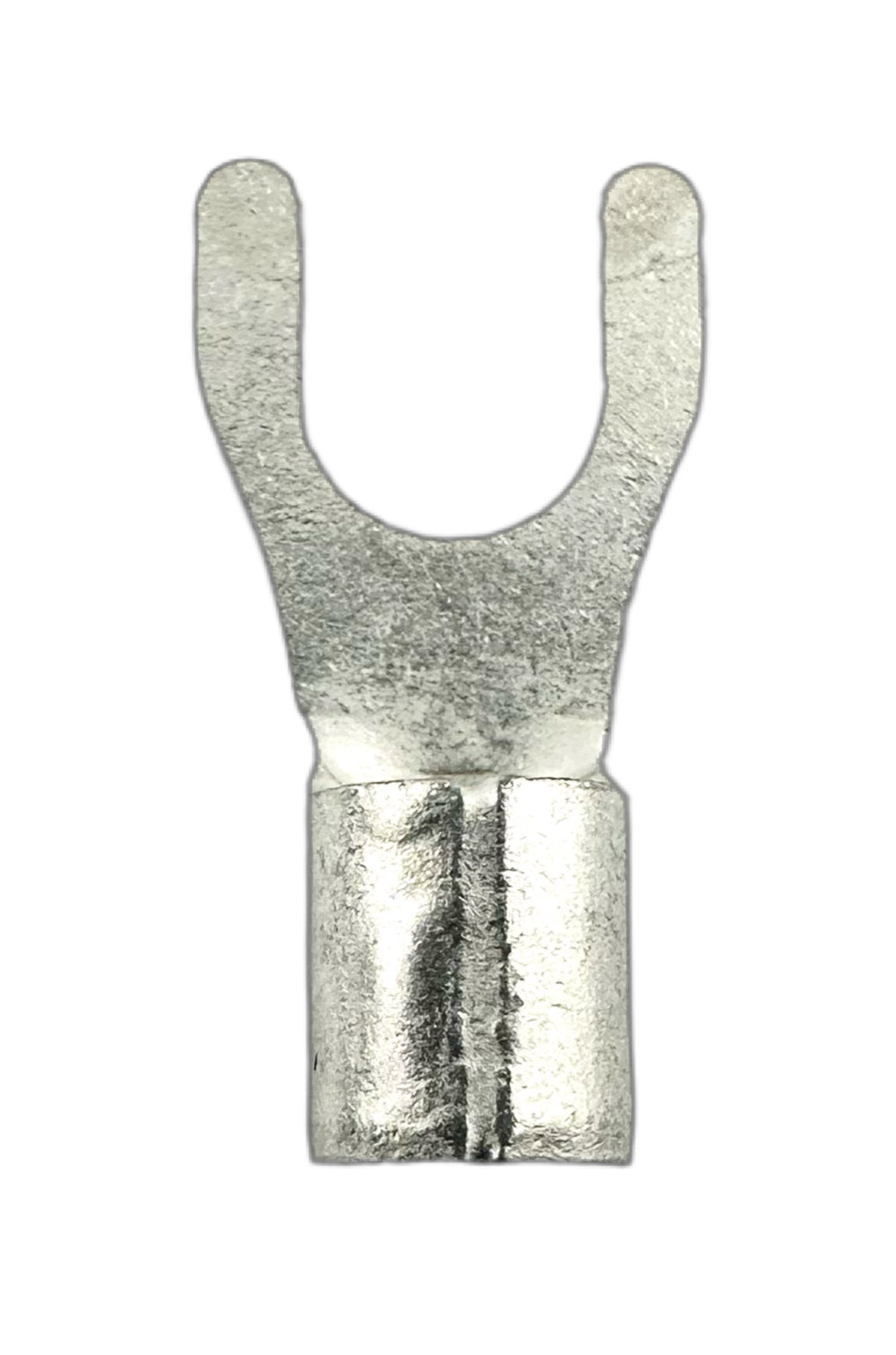 Noninsulated Spade Terminals, for 12-10 AWG and #10 screw straight view
