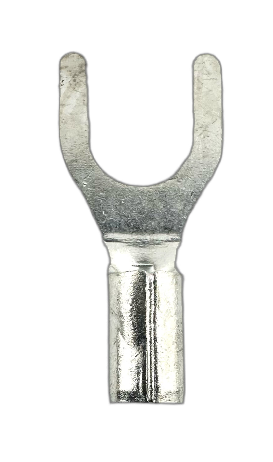 Noninsulated Spade Terminals, for 16-14 AWG and #10 screw straight view