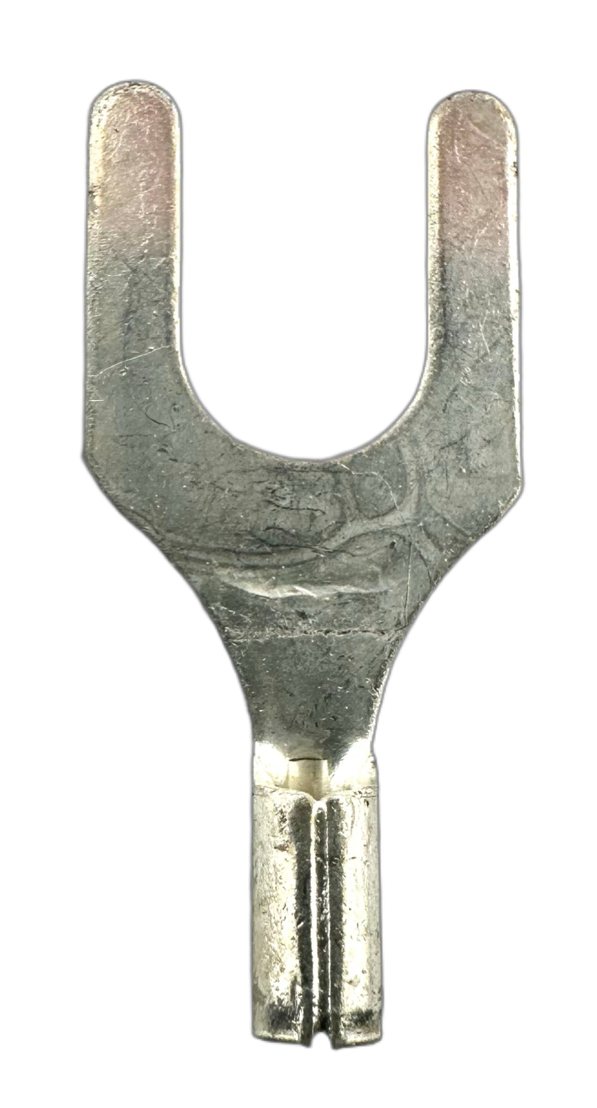 Noninsulated Spade Terminals, for 22-18 AWG and 1/4" screw straight view