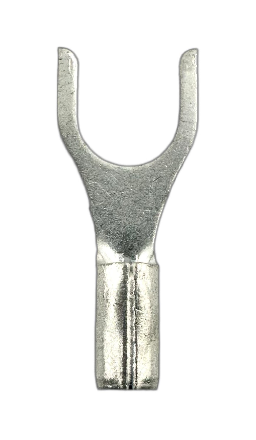 Noninsulated Spade Terminals, for 22-18 AWG and #10 screw straight view