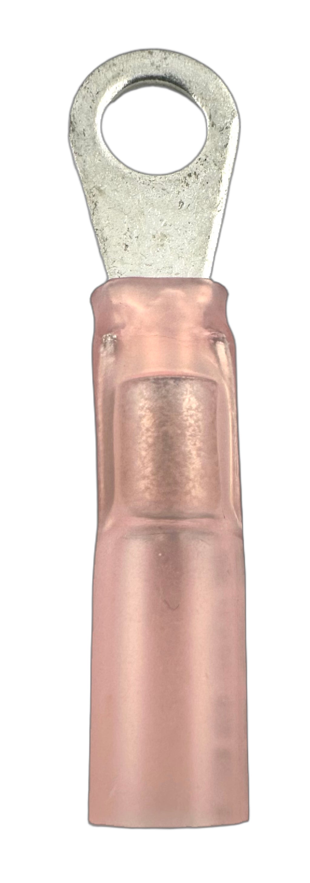 Solder-Loaded Heat-Shrink Ring Terminals, for 22-18 AWG and #10 screw straight view