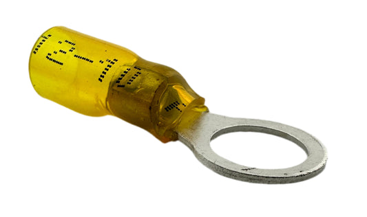 Heat-Shrink Ring Terminals, for 12-10 AWG and 3/8" screw