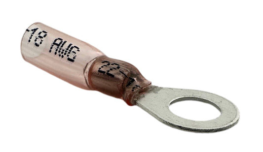 Heat-Shrink Ring Terminals, for 22-18 AWG and 1/4" screw