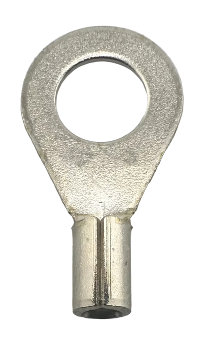 High Temperature Ring Terminals, for 16-14 AWG and 1/4" screw straight view