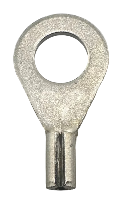 High Temperature Ring Terminals, for 22-18 AWG and 1/4" screw straight view