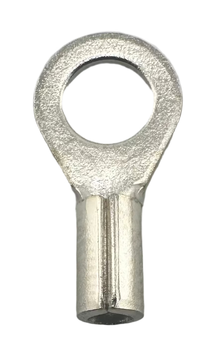 High Temperature Ring Terminals, for 22-18 AWG and #10 screw straight view
