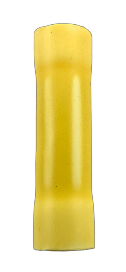 Insulated Crimp-On Butt Splices, for 12-10 AWG, vinyl insulation straight view