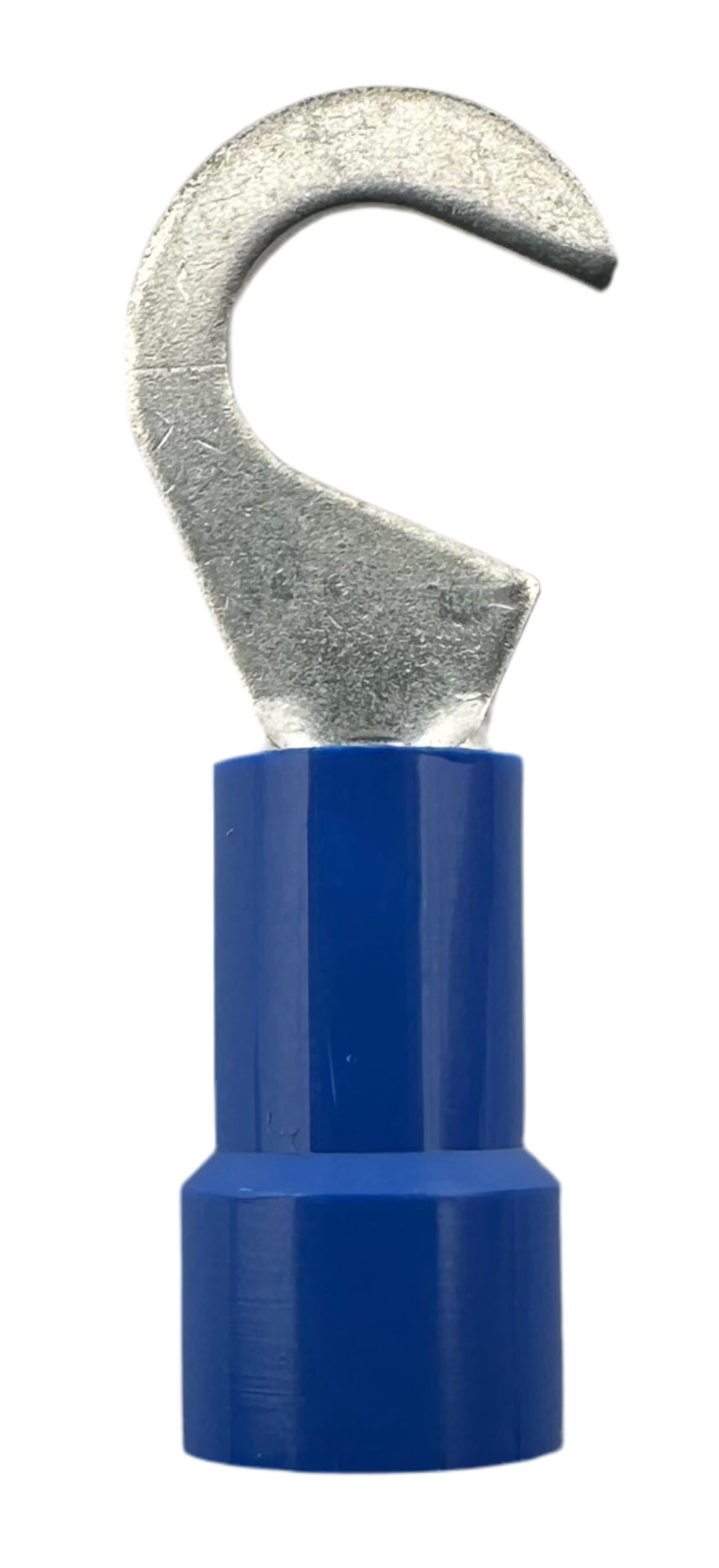 Insulated Hook Terminals, for 16-14 AWG and #10 screw, vinyl insulation straight view