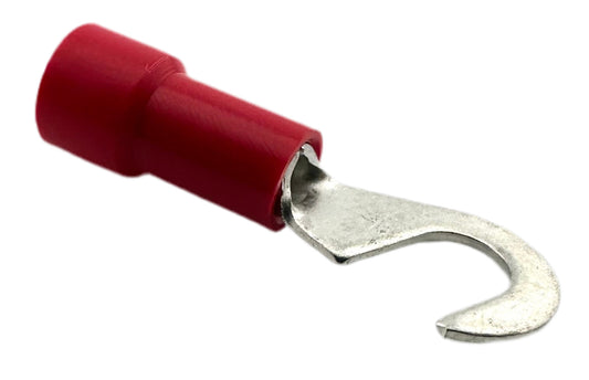 Insulated Hook Terminals, for 22-18 AWG and #8 screw, vinyl insulation