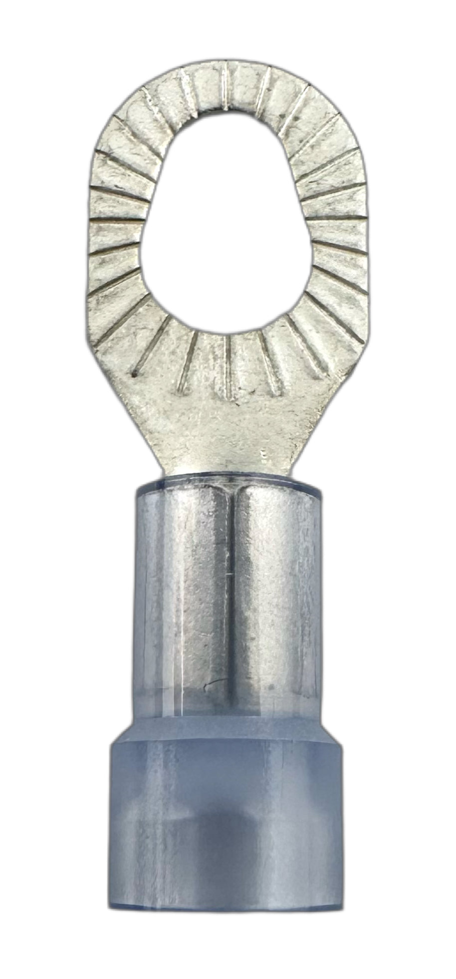 Insulated Multi-Stud Ring Terminals, for 16-14 AWG and #6, #8, #10 screws, nylon insulation straight view