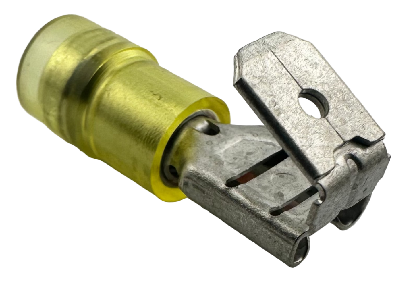 Insulated Piggyback Quick-Disconnect Terminals, for 12-10 AWG, 0.250" wide x 0.032" thick, nylon insulation, double crimp