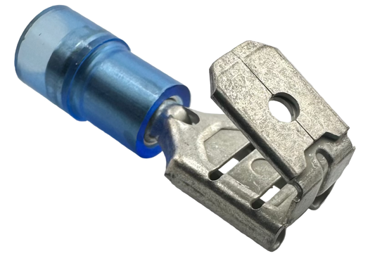 Insulated Piggyback Quick-Disconnect Terminals, for 16-14 AWG, 0.250" wide x 0.032" thick, nylon insulation, double crimp