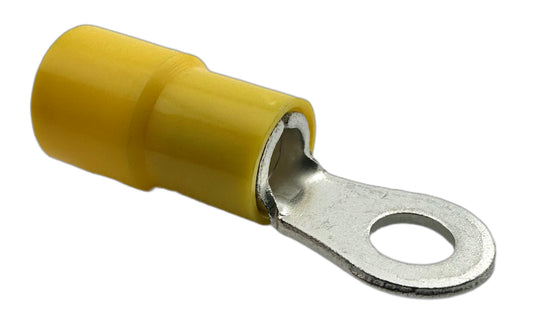 Insulated Ring Terminals, for 12-10 AWG and #8 screw, vinyl insulation