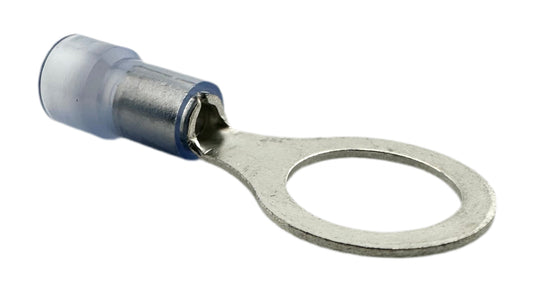 Insulated Ring Terminals, for 16-14 AWG and 3/8" screw, nylon insulation