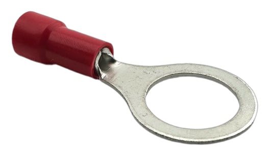 Insulated Ring Terminals, for 22-18 AWG and 3/8" screw, vinyl insulation