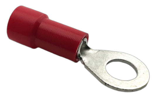 Insulated Ring Terminals, for 22-18 AWG and #8 screw, vinyl insulation