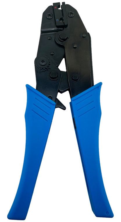 Ratchet Crimper for 22-14 AWG Insulated 90 Degree Flag Terminals straight view