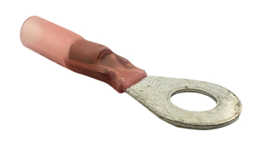 Solder-Loaded Heat-Shrink Ring Terminals, for 22-18 AWG and 1/4" screw